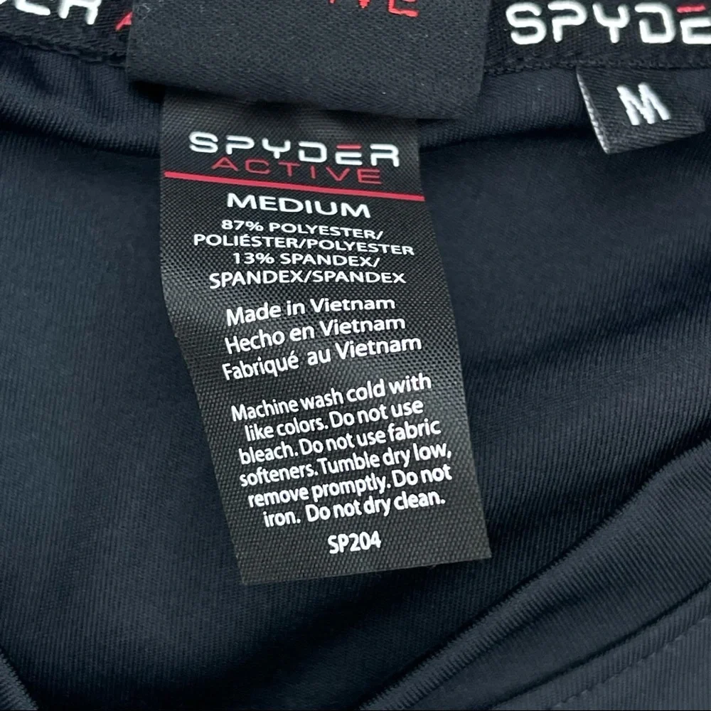 NWT Spyder Active Women’s black  active short sleeve tee shirt size M - Picture 8 of 11